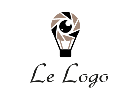 shutter with iris in air balloon photography logo