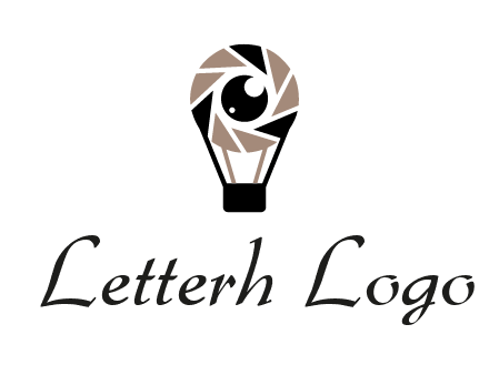 shutter with iris in air balloon photography logo