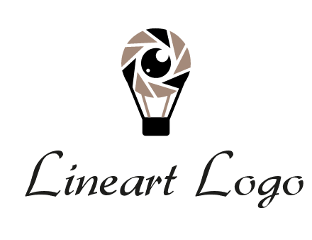 shutter with iris in air balloon photography logo