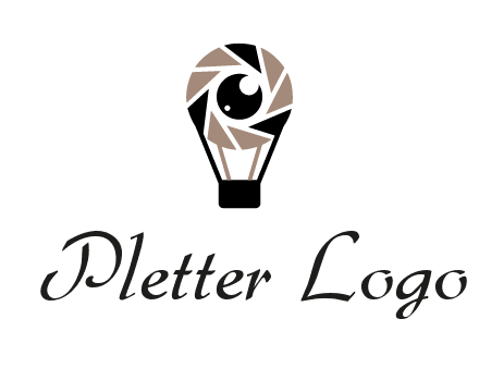 shutter with iris in air balloon photography logo