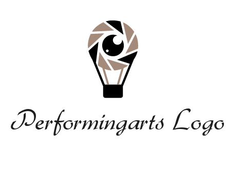 shutter with iris in air balloon photography logo