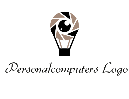 shutter with iris in air balloon photography logo