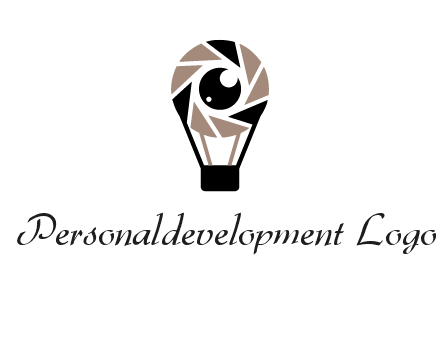 shutter with iris in air balloon photography logo