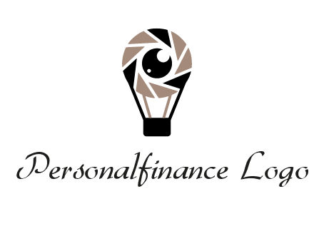 shutter with iris in air balloon photography logo