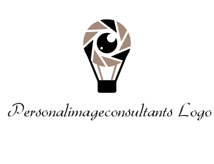 shutter with iris in air balloon photography logo