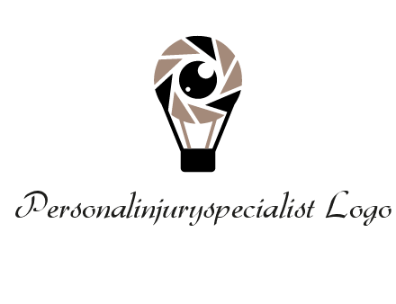shutter with iris in air balloon photography logo
