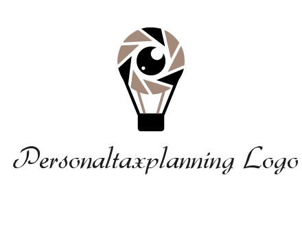shutter with iris in air balloon photography logo