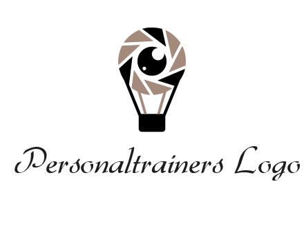 shutter with iris in air balloon photography logo