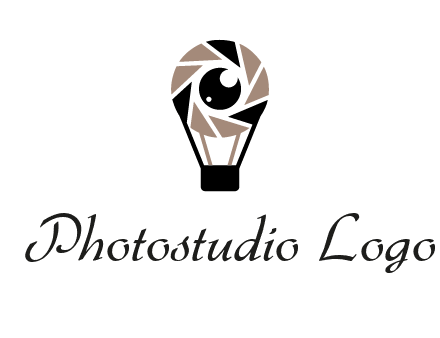 shutter with iris in air balloon photography logo