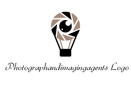 shutter with iris in air balloon photography logo