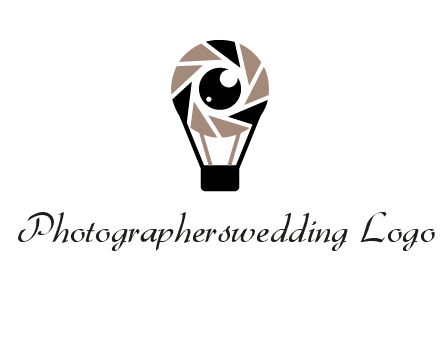 shutter with iris in air balloon photography logo