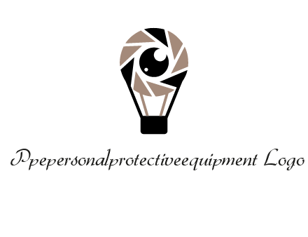 shutter with iris in air balloon photography logo