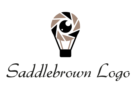shutter with iris in air balloon photography logo