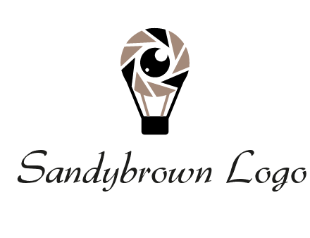 shutter with iris in air balloon photography logo
