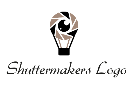 shutter with iris in air balloon photography logo