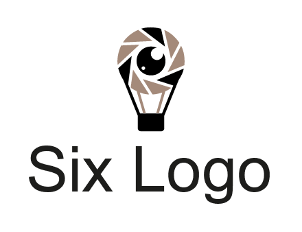 shutter with iris in air balloon photography logo