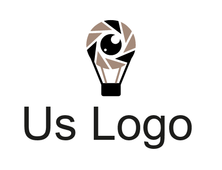 shutter with iris in air balloon photography logo