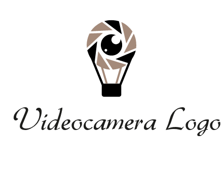 shutter with iris in air balloon photography logo