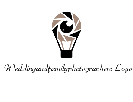 shutter with iris in air balloon photography logo