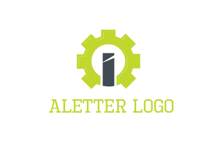 letter i inside gear logo