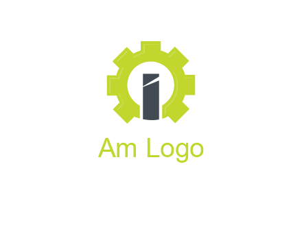 letter i inside gear logo