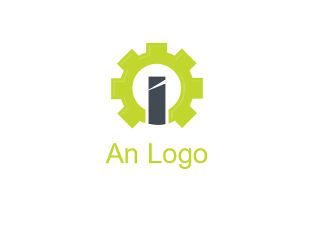 letter i inside gear logo