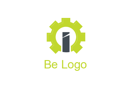 letter i inside gear logo