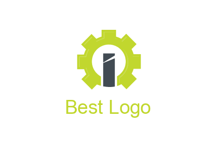 letter i inside gear logo