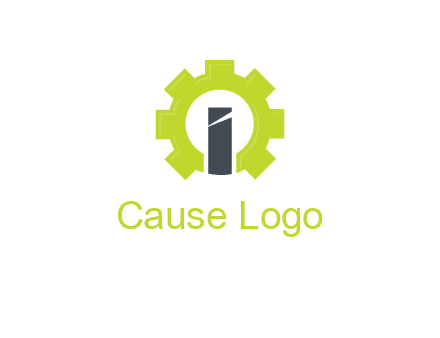 letter i inside gear logo