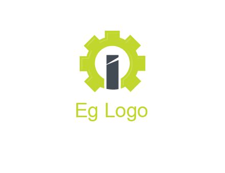 letter i inside gear logo
