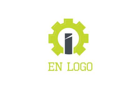 letter i inside gear logo