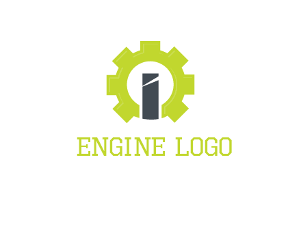 letter i inside gear logo
