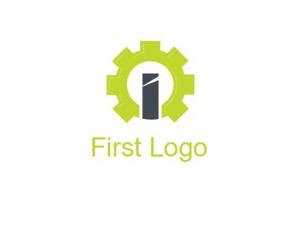 letter i inside gear logo