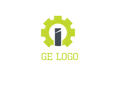 letter i inside gear logo