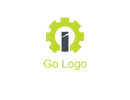 letter i inside gear logo