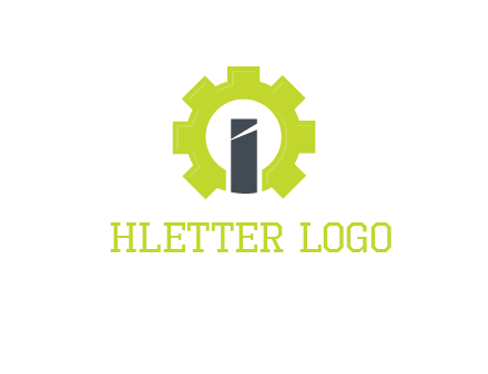 letter i inside gear logo