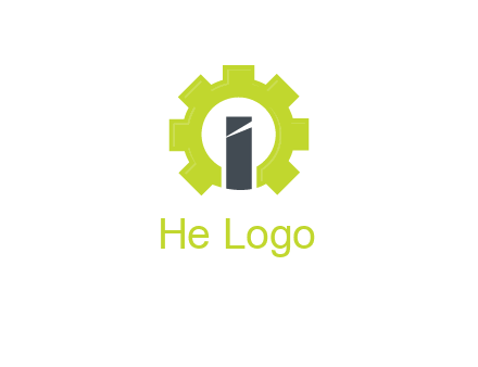 letter i inside gear logo