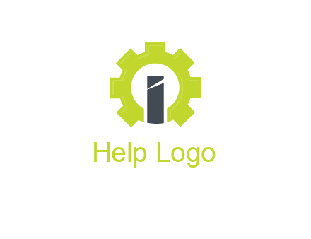 letter i inside gear logo
