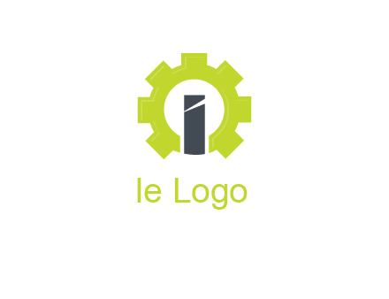 letter i inside gear logo