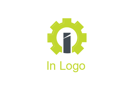 letter i inside gear logo