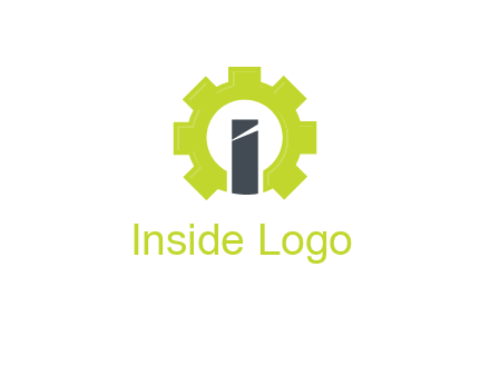letter i inside gear logo