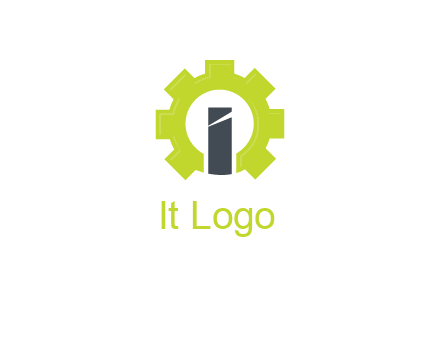 letter i inside gear logo