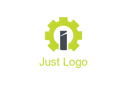 letter i inside gear logo