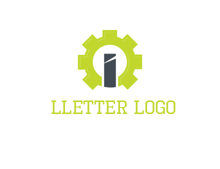 letter i inside gear logo