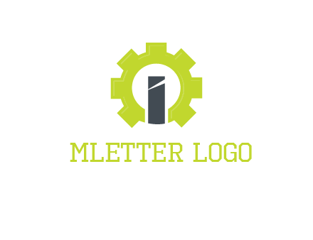 letter i inside gear logo