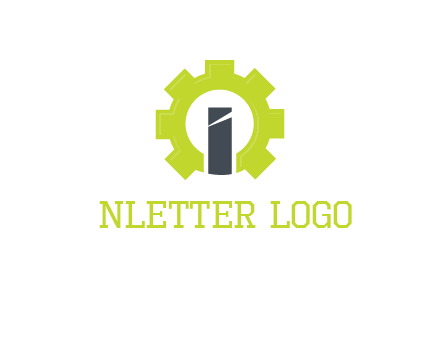 letter i inside gear logo