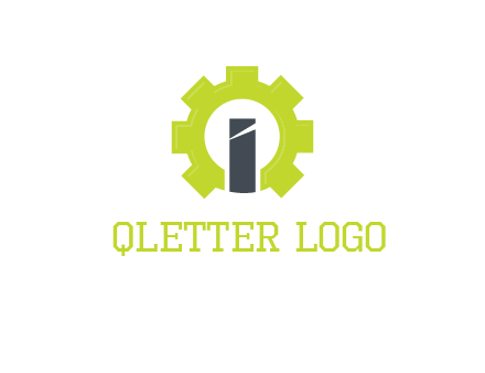 letter i inside gear logo