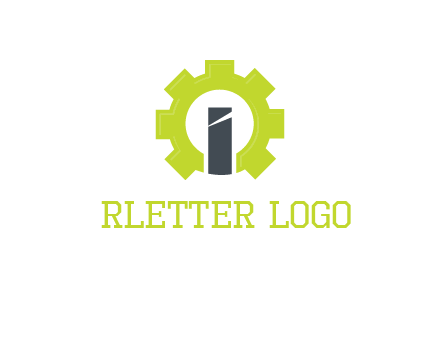 letter i inside gear logo