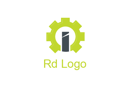 letter i inside gear logo