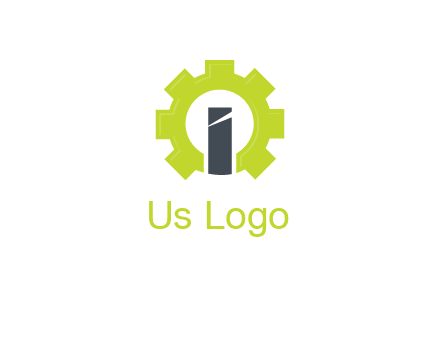 letter i inside gear logo